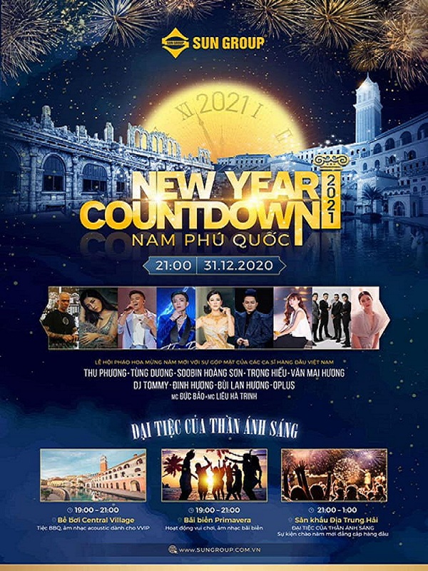 Countdown 2021 Countdown hoành tráng với Tùng Dương, Thu Phương và dàn sao hạng A làng nhạc Việt