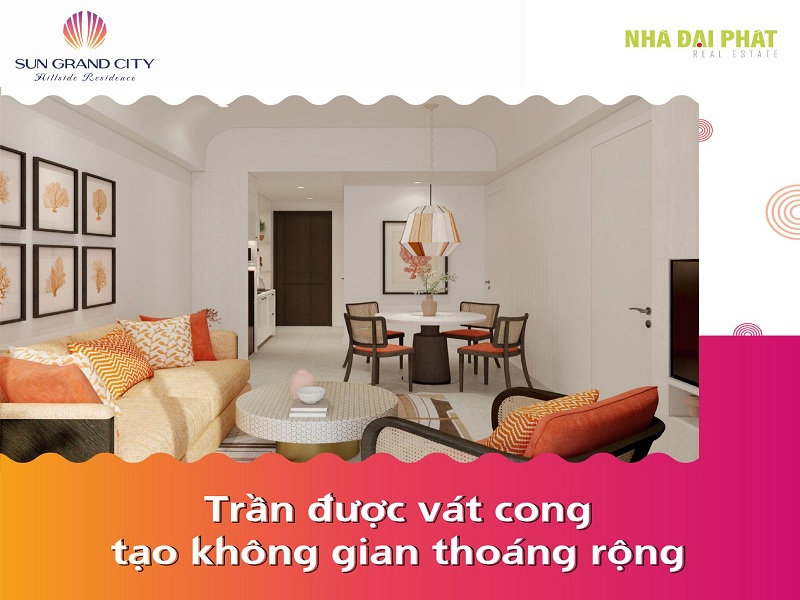 Trần vát cong tối đa độ cao