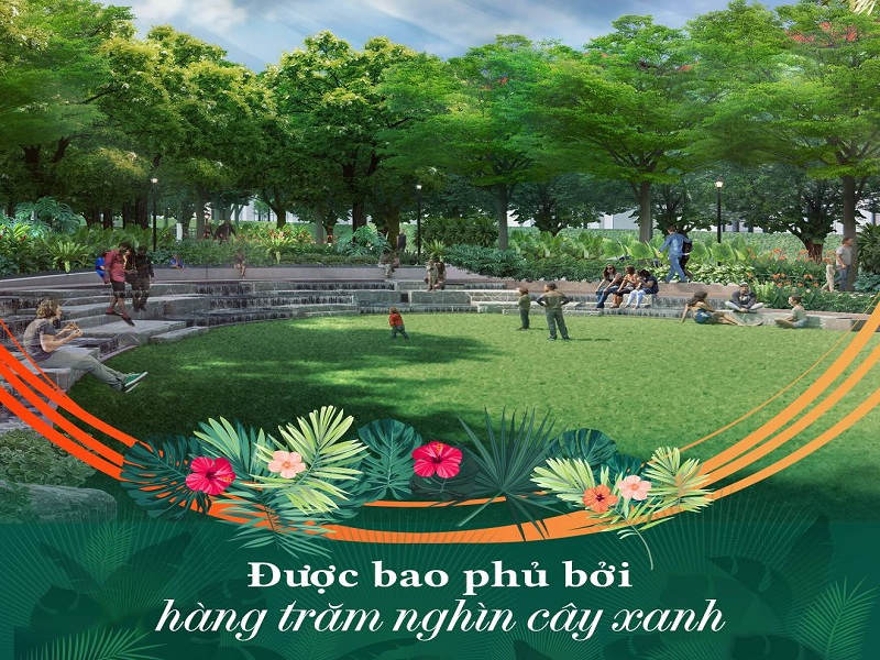 Bao phủ bởi hàng nghìn cây xanh