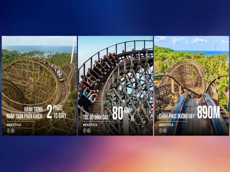Roller coaster gỗ tại Hòn Thơm