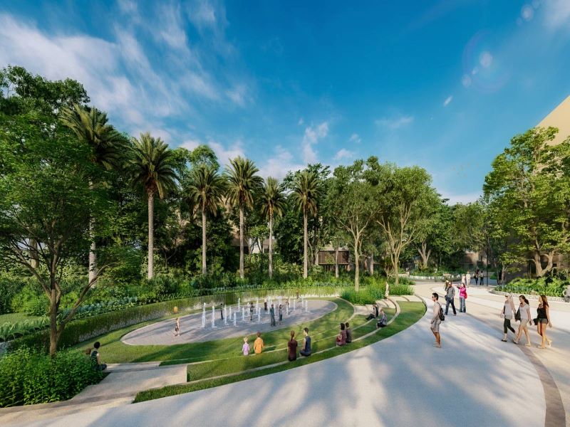 Cảnh quan nội khu được chăm chút